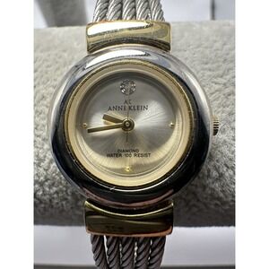 Anne Klein 10/5371 Ladies Watch 22MM 6.5" New Battery Two Tone Q